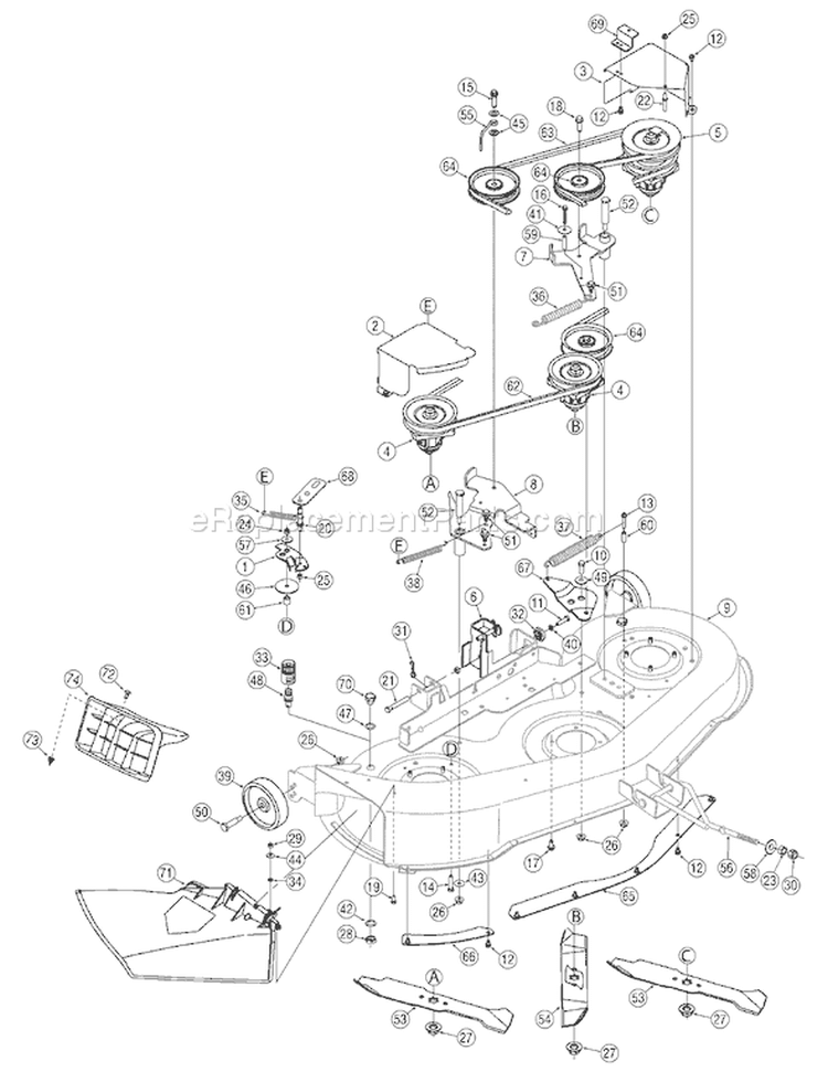 Page A Diagram and Parts List for 13AO772H755 2007 Yard Man Lawn Tractor